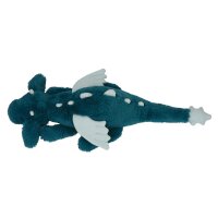 SNUKIS Plüschdrache petrol 50 cm – Kuscheldrache mit Glitzer-Details