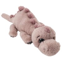 Dino World Plüschdino hellbraun 50 cm – liegender Kuscheldino mit Glitzeraugen