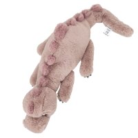 Dino World Plüschdino hellbraun 50 cm – liegender Kuscheldino mit Glitzeraugen