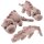 Dino World Plüschdino hellbraun 50 cm – liegender Kuscheldino mit Glitzeraugen