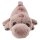 Dino World Plüschdino hellbraun 50 cm – liegender Kuscheldino mit Glitzeraugen