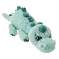 Dino World Plüschdino hellgrün 50 cm – liegender Kuscheldino mit Glitzeraugen
