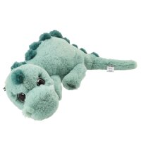 Dino World Plüschdino hellgrün 50 cm – liegender Kuscheldino mit Glitzeraugen