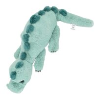 Dino World Plüschdino hellgrün 50 cm – liegender Kuscheldino mit Glitzeraugen
