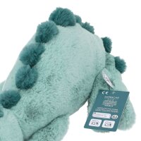 Dino World Plüschdino hellgrün 50 cm – liegender Kuscheldino mit Glitzeraugen