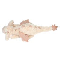 SNUKIS Plüschdrache apricot 50 cm – Kuscheldrache mit Glitzer-Details