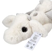 SNUKIS Plüschdrache weiß 65 cm mit Glitzer-Details