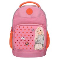TOPModel Schulrucksack PIN IT pink-orange mit 3 Pins