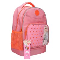 TOPModel Schulrucksack PIN IT pink-orange mit 3 Pins