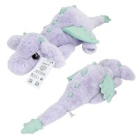 SNUKIS Plüschdrache flieder 50 cm mit Glitzer-Details