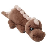 Dino World Plüschdino liegend braun 50 cm mit Glitzeraugen