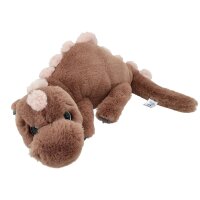 Dino World Plüschdino liegend braun 50 cm mit Glitzeraugen