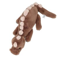 Dino World Plüschdino liegend braun 50 cm mit Glitzeraugen