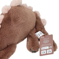 Dino World Plüschdino liegend braun 50 cm mit Glitzeraugen