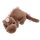 Dino World Plüschdino liegend braun 50 cm mit Glitzeraugen