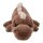 Dino World Plüschdino liegend braun 50 cm mit Glitzeraugen