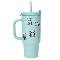 PENFection To Go Becher PANDA 470 ml mit Strohhalm...