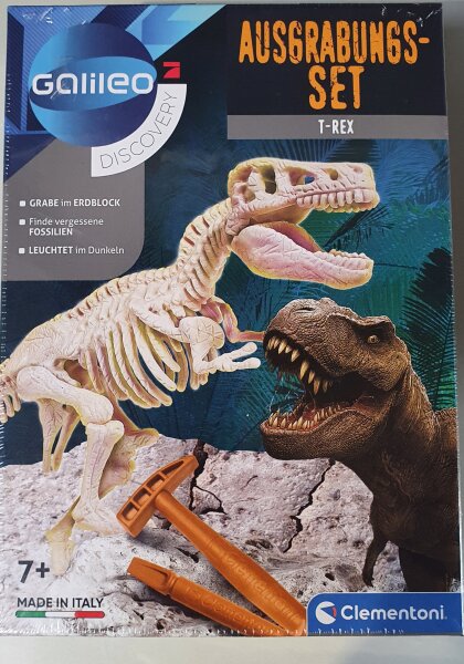 Clementoni Galileo Ausgrabungsset Glow in the dark - Dinosaurier T-Rex