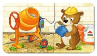 Kinderpuzzle - Tierische Baustelle - 9x2 Teile My first puzzle