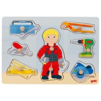 Goki Steckpuzzle Handwerker Kinderpuzzle Holzpuzzle...