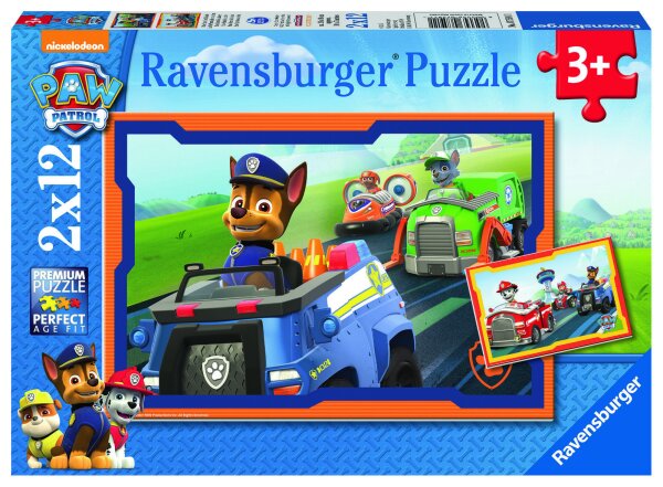 Kinderpuzzle 07591 Paw Patrol im Einsatz 2 x 12 Teile