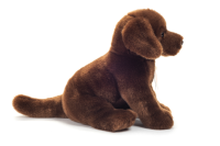 Labrador sitzend dunkelbraun 25 cm