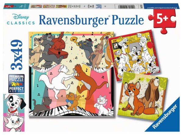 Puzzle Tierisch gut drauf 3x49 Teile