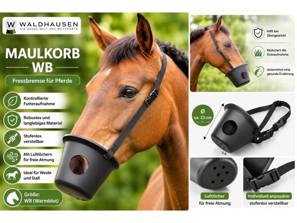Waldhausen Maulkorb WB – Fressbremse für Pferde