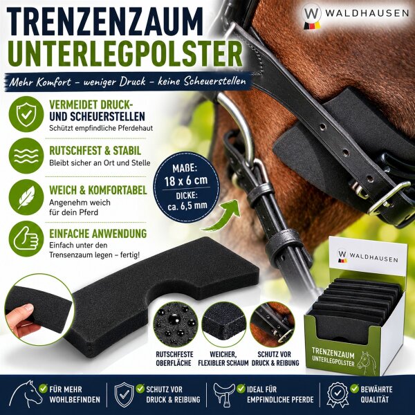 Waldhausen Trensenzaum Unterlegpolster 18x6cm Druckschutz Scheuerschutz