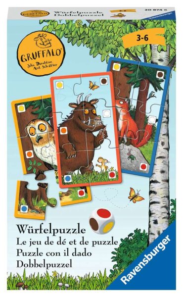 Der Grüffelo Würfelpuzzle - Reisespiel ab 3 Jahren