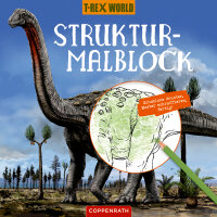 Struktur-Malblock (mit Schraffur-Schablone) T-Rex World